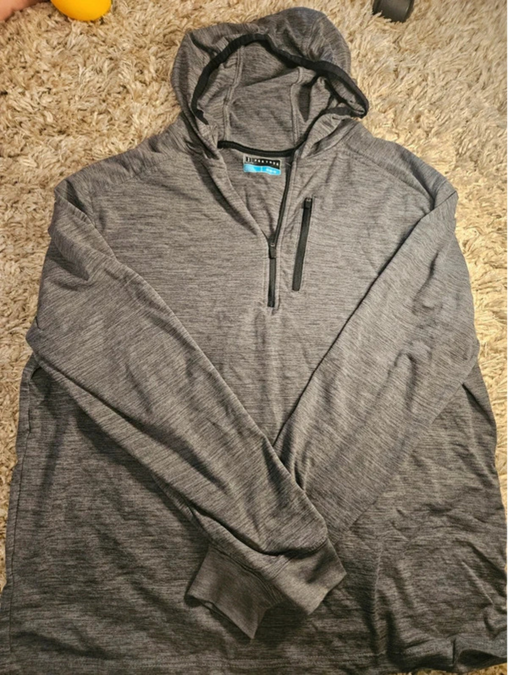 PGA Golf Men's Large 3/4 Zip Pocket Pullover Grey Lightweight